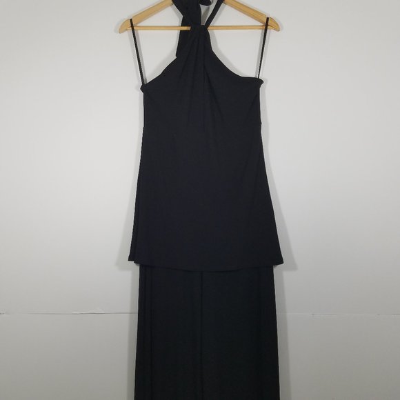 White House Black Market Pants - White House Black Market Halter Wide Leg Jumpsuit